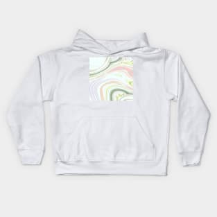 spring fashion mint green Pastel pink swirls Kids Hoodie